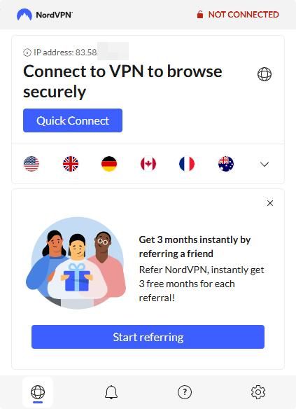 Análisis NordVPN - Conectar