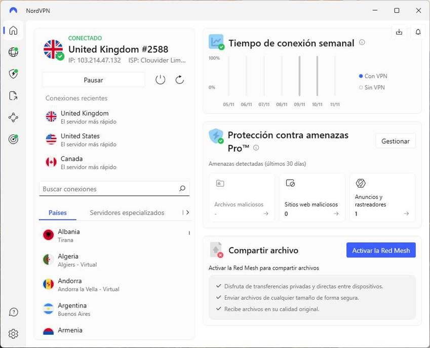 Análisis NordVPN - Programa 2