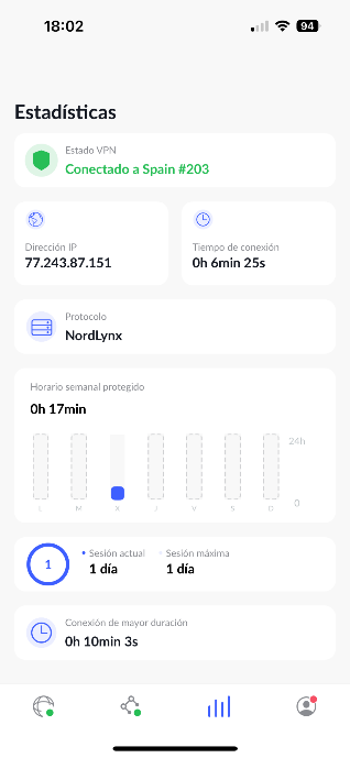 Análisis NordVPN - App Móvil 7