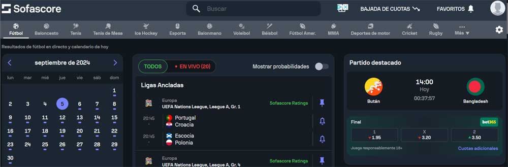 web sofascore