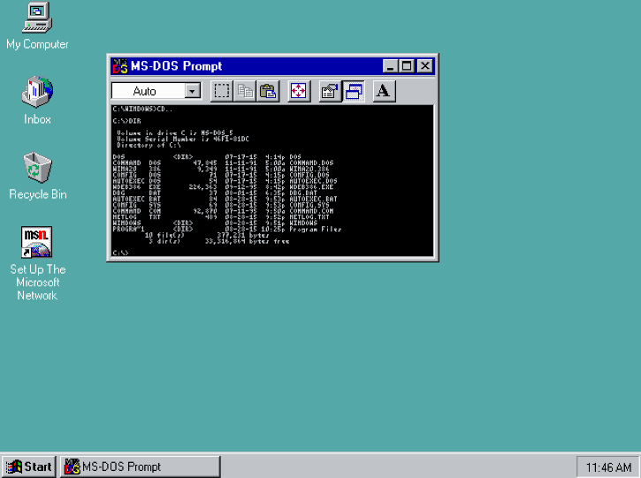 MS-DOS Windows 95