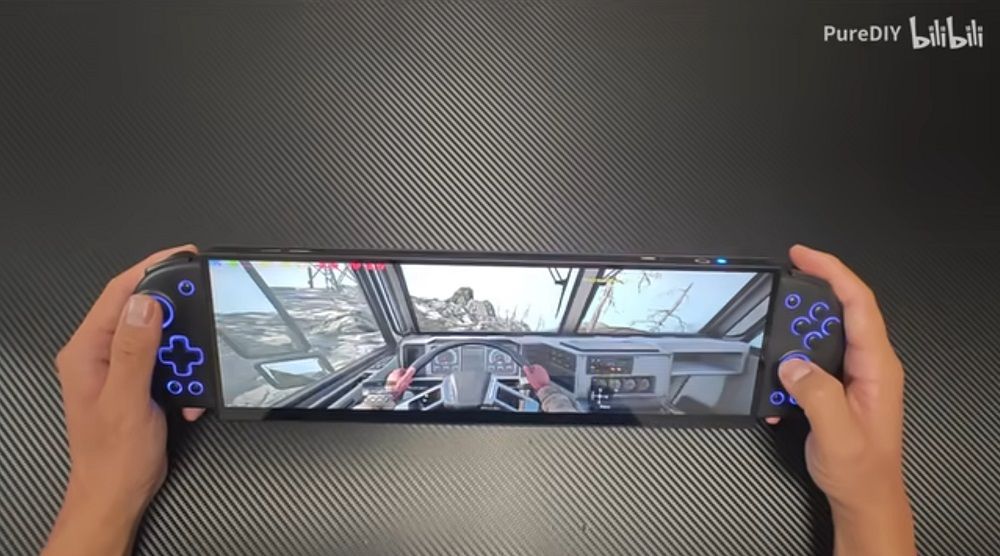 Consola portátil ultrapanorámica