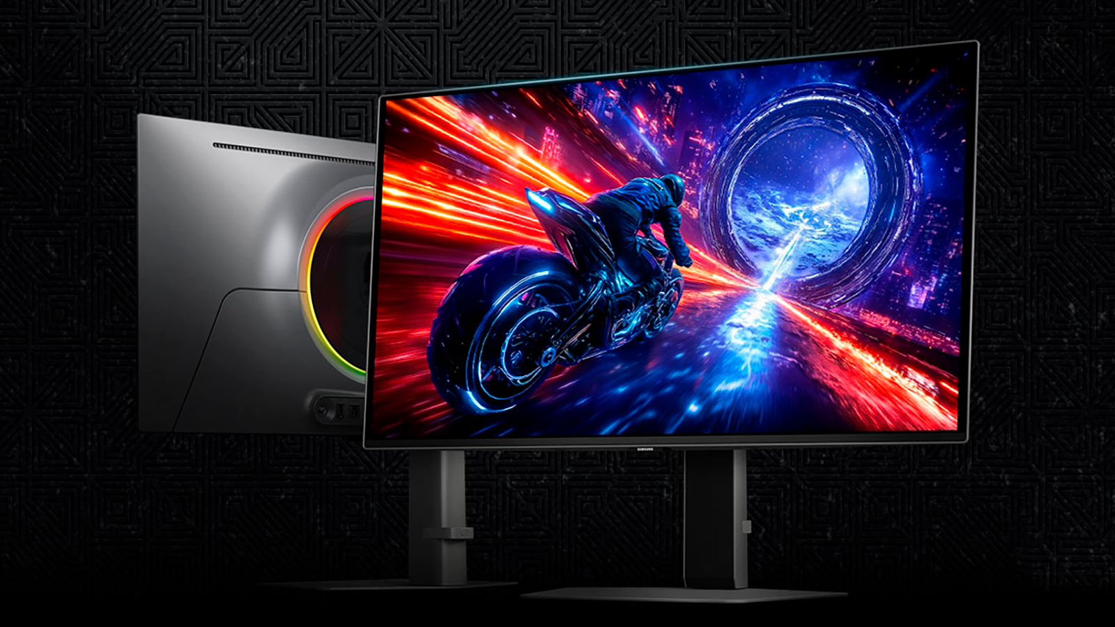 Monitor gaming Samsung Odyssey de última generación con una tasa de refresco de 500Hz, diseñado específicamente para eliminar el desenfoque de movimiento en juegos competitivos de alta velocidad.