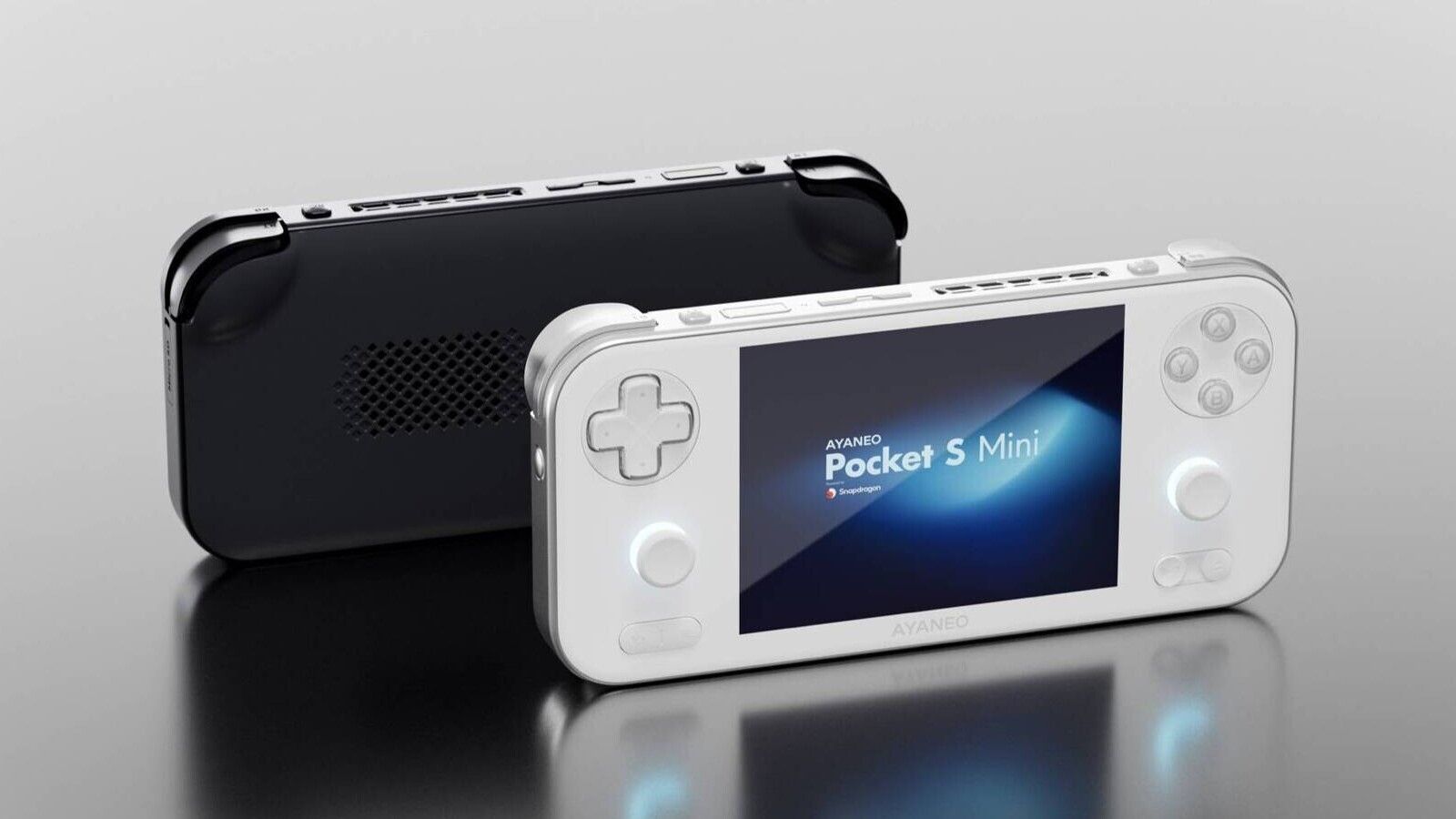 Ayaneo Pocket S Mini, parte frontal y trasera.