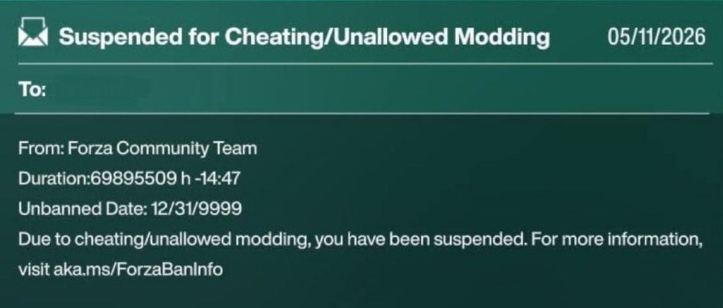 Forza Horizon ban