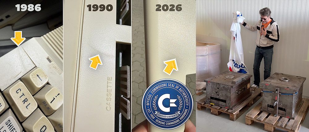 Moldes de impresión y marcas del Commodore 64