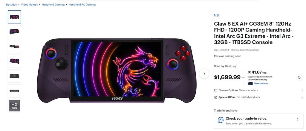 MSI Claw 8 EX AI