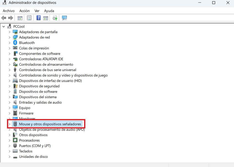 Administrador de dispositivos de Windows