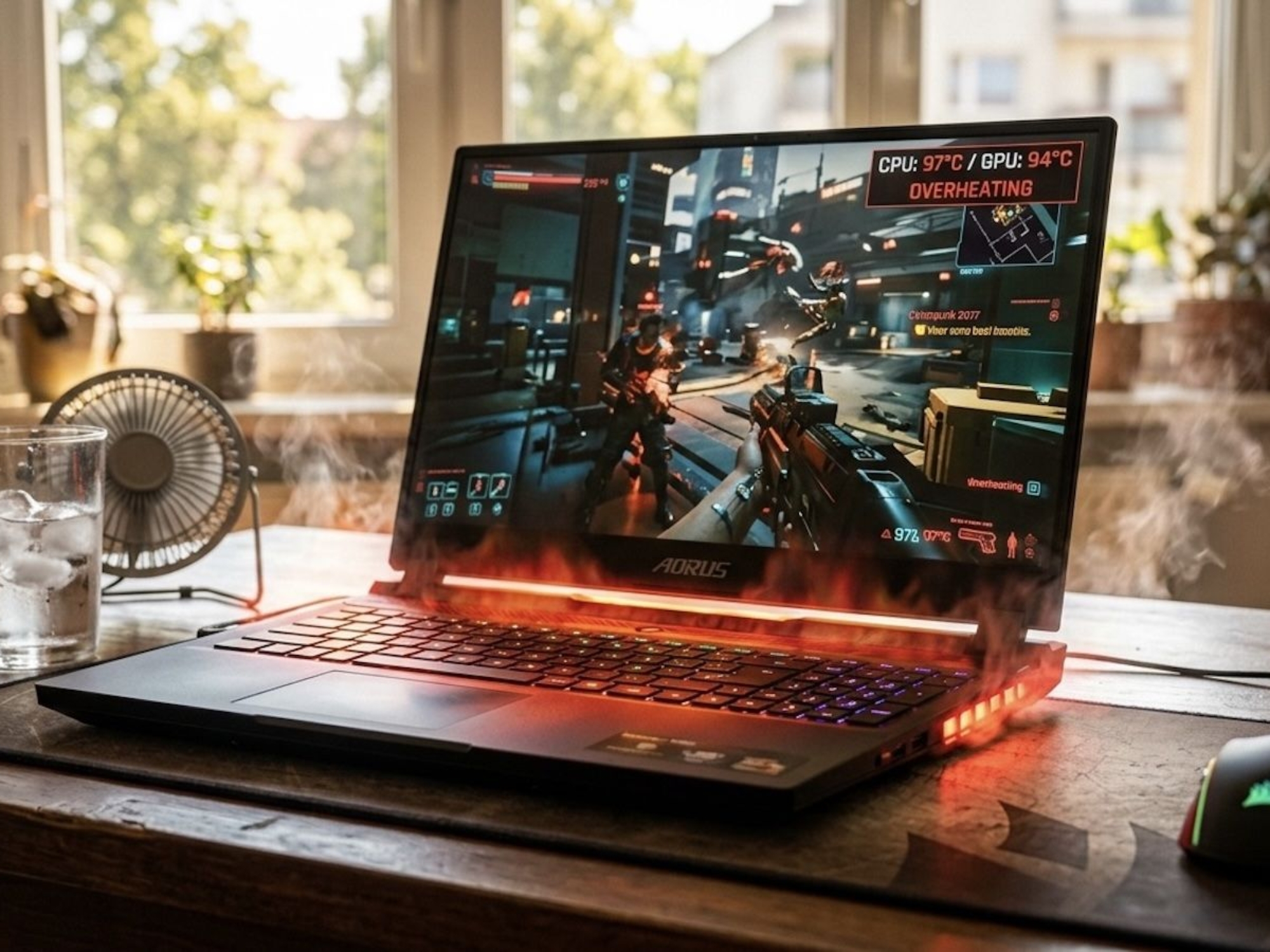 Un usuario logra bajar hasta 15 °C la temperatura de su portátil gaming cambiando la mesa