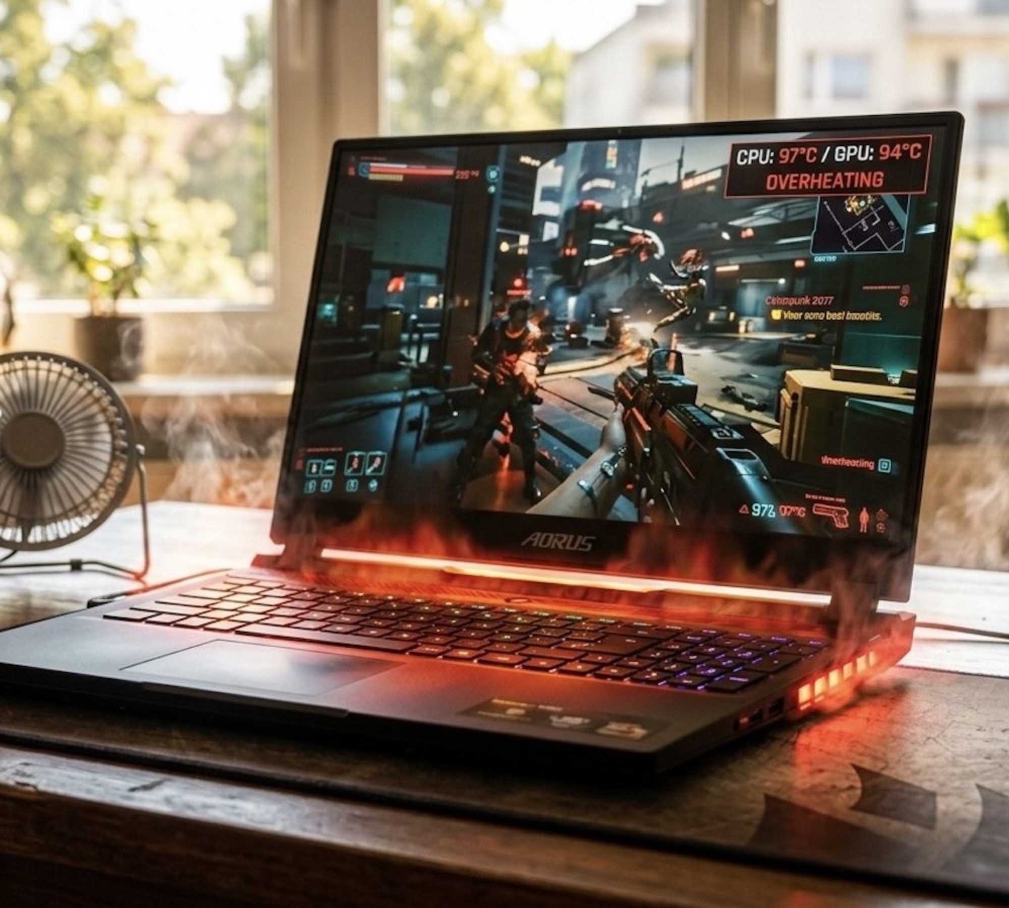 Un usuario logra bajar hasta 15 °C la temperatura de su portátil gaming cambiando la mesa