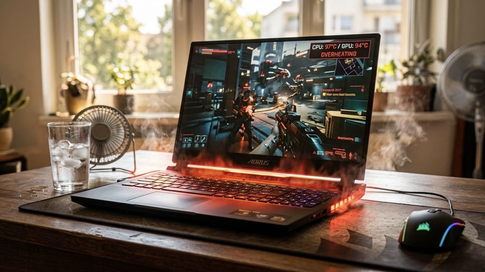 Un usuario logra bajar hasta 15 °C la temperatura de su portátil gaming cambiando la mesa