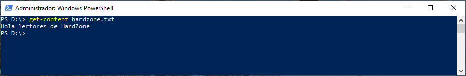 PowerShell contenido de archivos